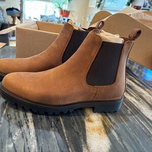 Portland Leather Brown Chelsea Boots